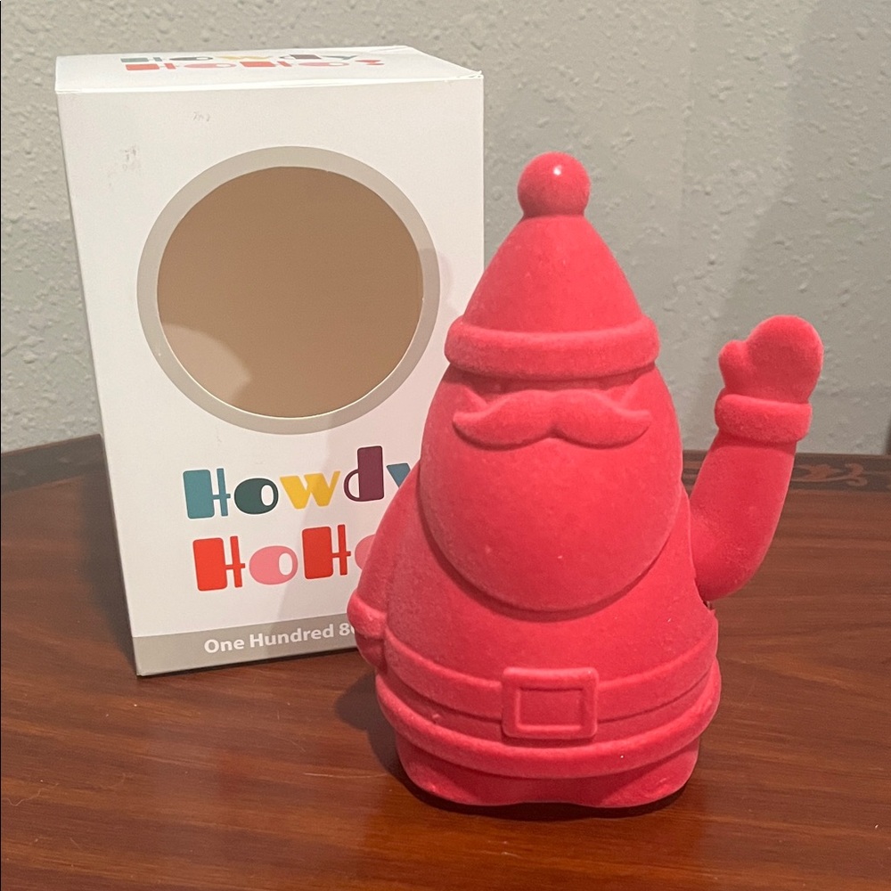 Cheerful Fuchsia Santa Waving Santa